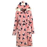 Disney Womens Dressing Gown Minnie Mouse Pink Small