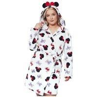 Disney Womens Dressing Gown Minnie Mouse White Large