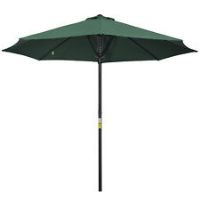 Outsunny Outdoor Market Table Parasol Umbrella Sun Shade with 8 Ribs, Green