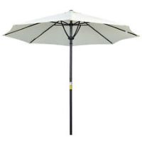 Outsunny Outdoor Market Table Parasol Umbrella Sun Shade with 8 Ribs, Cream