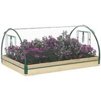 Outsunny Raised Garden Bed with Greenhouse Roll Up Windows 115 x 80 x 54 cm