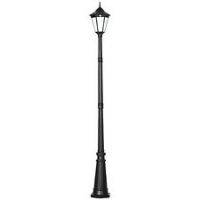 Outsunny 2.4m Garden Lamp Post Light LED Solar Powered Patio Path Lighting Lamp