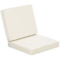 Outsunny Outdoor Seat and Back Cushion Set Replacement Cushions, Cream White