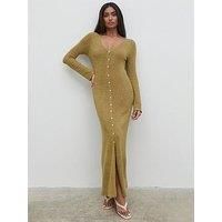 Pretty Lavish Hazel Knit Maxi Dress - Olive