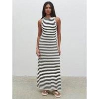 Pretty Lavish Ocean Stripe Knitted Midaxi Dress - Cream