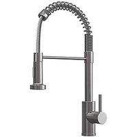 ETAL Contra Pull-Out Kitchen Mixer Tap Brushed Steel (984JL)