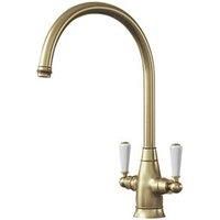 ETAL Oswald Dual Lever Kitchen Mixer Brushed Brass (269JL)