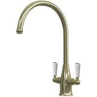 ETAL Oswald Dual Lever Kitchen Mixer Polished Brass (240JL)