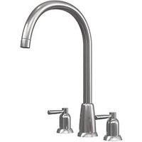 ETAL Cuthbert Dual Lever 3 Tap-Hole Kitchen Tap Pewter (661JL)