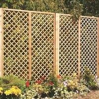 English Primrose Fan Outdoor Garden Privacy Screening Wall Trellis 1.83m x 1.8m