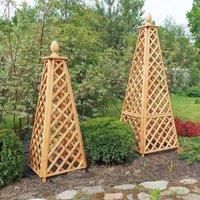 Primrose Wooden Garden Obelisk for Garden Climbers Climbing Plants 64cm x 180cm