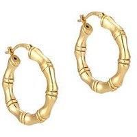 Seol + Gold Chunky Bamboo Hoops