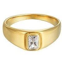 Seol + Gold Baguette Cz Ring