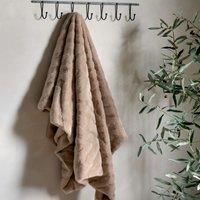 Crossland Grove Connie Rabbit Fur Throw Mink 1300X1700Mm