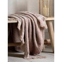 Crossland Grove Whitely Chenille Throw Khaki 1300X1700Mm