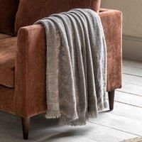 Crossland Grove Whitely Chenille Throw Grey 1300X1700Mm