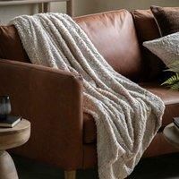 Crossland Grove Hampshire Faux Fur Throw Natural 1500X2000Mm