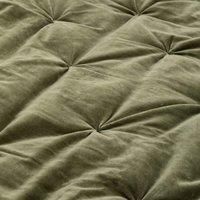 Crossland Grove Brinkley Velvet Bedspread Green 2200X2400Mm