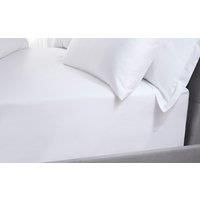 Five Star Hotel Concept Percale Fitted Sheet, Single, White