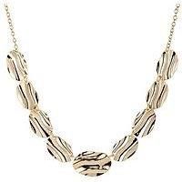 V By Very Gold Plated Chunky Statement Textured Necklace