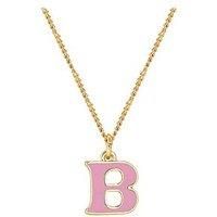 The Love Silver Collection Gold Plated Enamel Alphabet Charm With Chain - Lilac