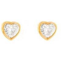 Heart Crystal Flatback Stud