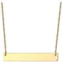 The Love Silver Collection 18Ct Gold Plated Believe Bar Necklace