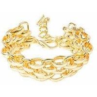 The Love Silver Collection Gold Colour Large Chain Bracelet