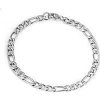 Men's Figaro 316 Steel Chain Bracelet - 6,7, and 8 inch, 3mm/5mm/8mm (Gift Box)