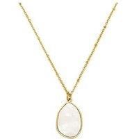 The Love Silver Collection Gold Plated Crystal Natural Cut Necklace