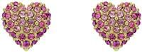 Ted Baker Adoraa Crystal Sweetheart Stud Earrings For Women (Gold/Light Pink Ombre Crystal)