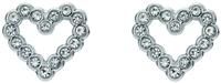 Ted Baker Silver Plated Crystal Halo Heart Stud Earrings