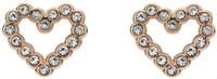 Ted Baker Rose Gold Plated Crystal Halo Heart Stud Earrings