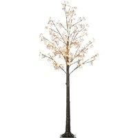 HOMCOM 6ft Artificial Gypsophila Blossom Tree Light with 96 Warm White LED Light, Baby Breath Flowers for Home Party Wedding, Indoor and Outdoor Use