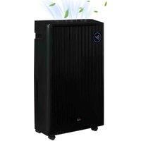 HOMCOM 5500mL Portable Dehumidifier with Air Purifier, UVC, Ioniser, 24H Timer, 5 Modes, 16L/Day, for Home Laundry, Black