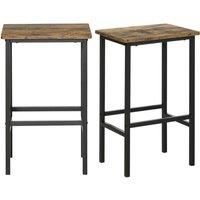 Industrial Bar Stools Set of 2 Counter Height Island Stools