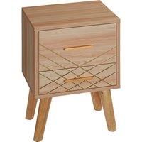 Scandinavian Bedside Table W/ 2 Drawers