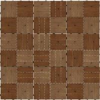 Outsunny 9 Pcs Garden Decking Tiles Wooden Outdoor Flooring Tiles for Patio, Balcony, Terrace, Hot Tub, Brown