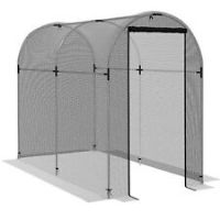 Outsunny Fruit Cage, Plant Protection Tent, 1.2 x 2.4 x 1.9m, Black