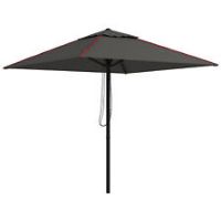 Outsunny Sun Parasol with Vent, Table Umbrella for Patio, Garden, Pool, Grey