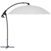 Outsunny 2.7m Cantilever Parasol with Cross Base, Crank Handle, 16 Ribs, Grey