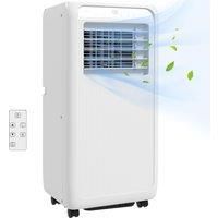 HOMCOM 7,000 BTU Mobile Air Conditioner for Room up to 15m, with Dehumidifier, 24H Timer, Wheels, Window Mount Kit