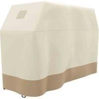 Outsunny BBQ Cover for Rectangular Gas Grill, 300D Oxford Fabric Barbecue Covers, Waterproof UV Protection Rip-Proof, with Windproof Buckles, Beige, 188 x 71 x 125cm