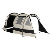 Outsunny Blackout Camping Tent with Bedroom & Living Room for 4-5 Person, Khaki