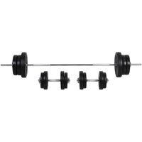 HOMCOM Dumbbells and Barbell Set w/ 65kg Adjustable Weights