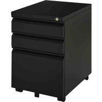 Vinsetto Mobile Vertical File Cabinet Lockable Metal Filling Cabinet with 3 Drawers Anti-tilt Design for Letter A4 Legal Size Fully Assembled Except Casters Black