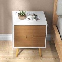 Homcom Bedside Table With 2 Drawers For Bedroom Living Room