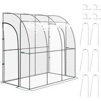 Outsunny 214cm x 118cm Walk-In Lean To Greenhouse, with Accessories