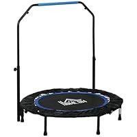 Homcom 40" Foldable Mini Fitness Trampoline W/ Foam Handle, Blue