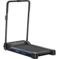 HOMCOM Steel Folding Motorized Home Treadmill Walking Machine with LCD Monitor Blue